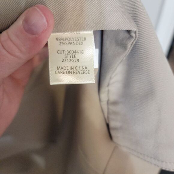 Max Studio Women's Jacket sz XL Tan Lapel Trench Coat W/ Belt & Pockets Overcoat - Picture 5 of 13
